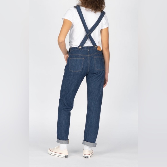 NAKED & FAMOUS Straight Leg Overall - New Frontier Selvedge Denim - Indigo - Picture 5 of 9